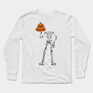 Skeleton Pumpkin Long Sleeve T-Shirt